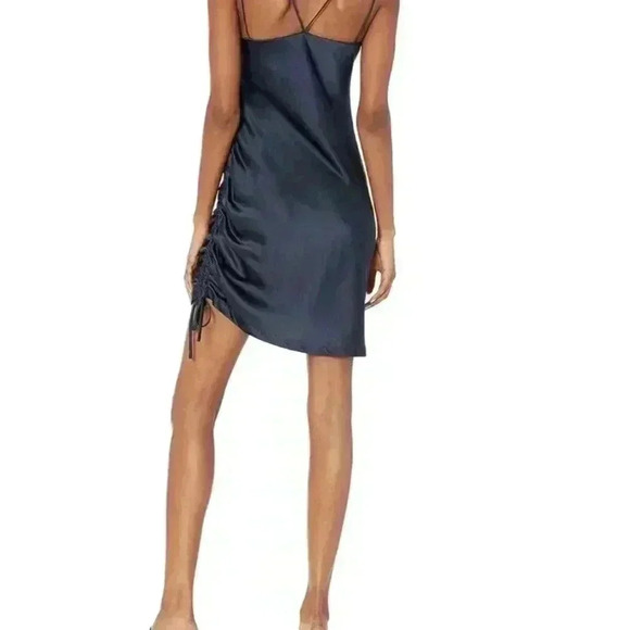NWT Parker Ivy Sleeveless Cowl Neck Runched Cocktail Party Dress Blue Size 10 - Picture 2 of 11